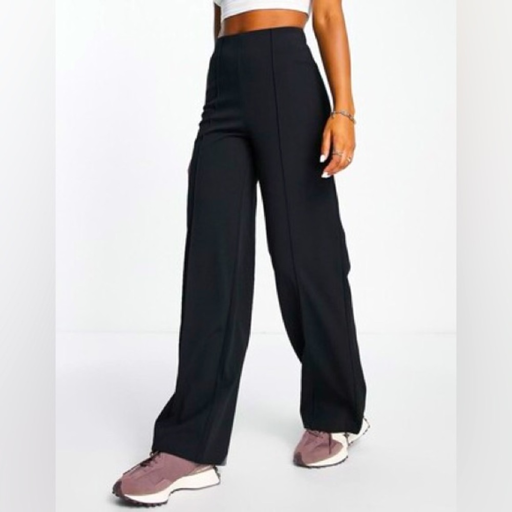 Vero Moda Pleated Wide Leg Pants, Black